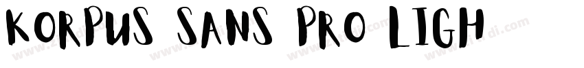 Korpus Sans Pro Ligh字体转换